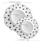 Smarty Had A Party White with Black Dots Round Blossom Disposable Plastic Wedding Value Set, 720PK 980-B-VS120 - alternate 2
